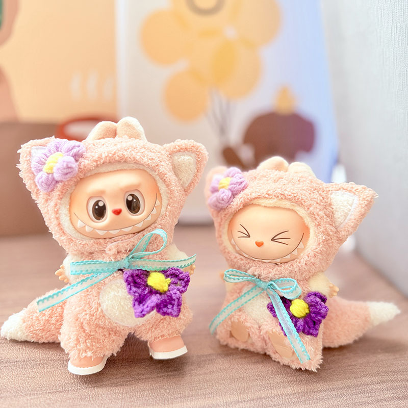 4inch bag charm cute custom clothes outfits - pink fox - 052309