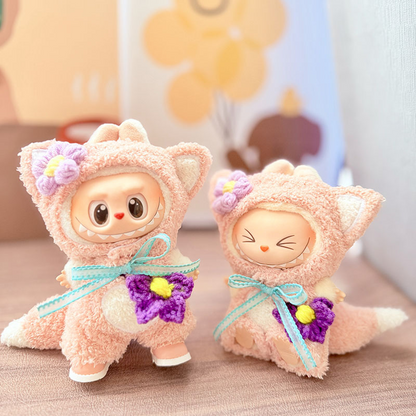 4inch bag charm cute custom clothes outfits - pink fox - 052309
