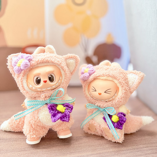 4inch bag charm cute custom clothes outfits - pink fox - 052309