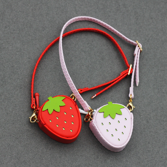 4inch bag charm cute custom bags - red/pink strawberry bag - 0623B34/0623B35