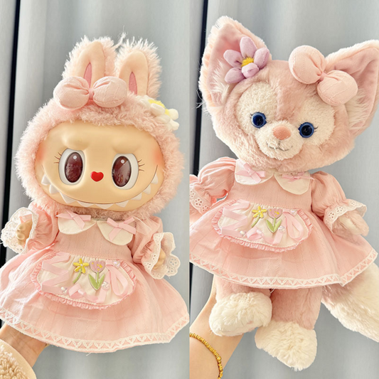 15inch plush cute custom clothes outfits - pink dress