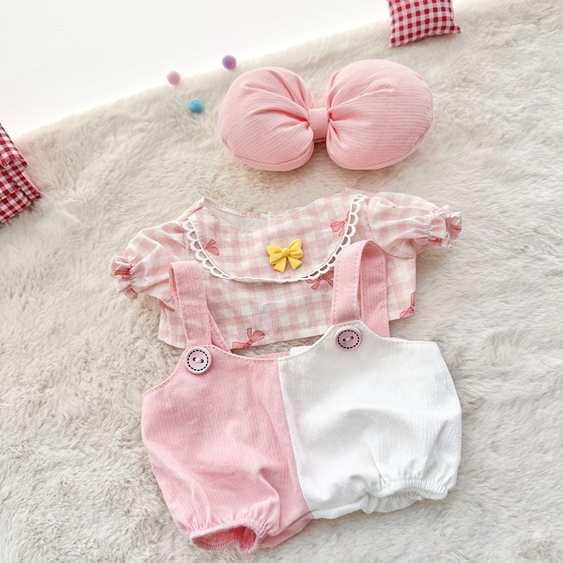 15inch plush cute custom clothes outfits - pink/green baby