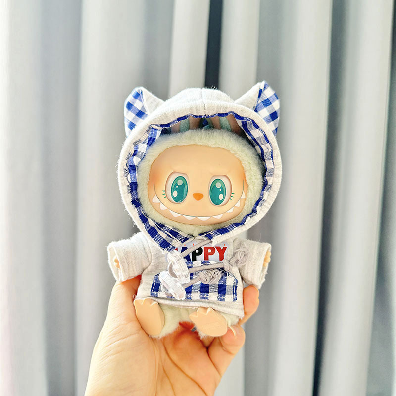 4inch bag charm cute custom clothes outfits - blue hoody