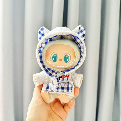 4inch bag charm cute custom clothes outfits - blue hoody - 012105