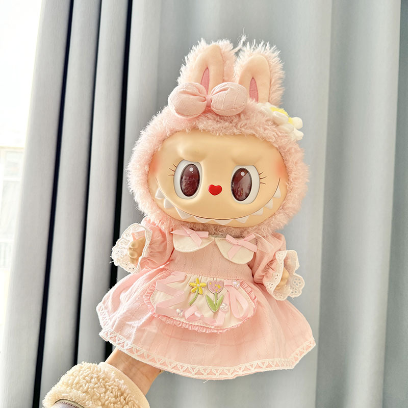 15inch plush cute custom clothes outfits - pink dress