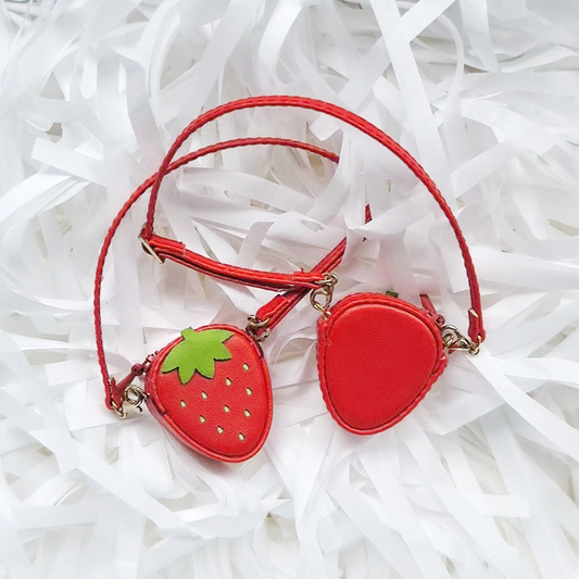 4inch bag charm bags - Red strawberry / heart crossbody bag