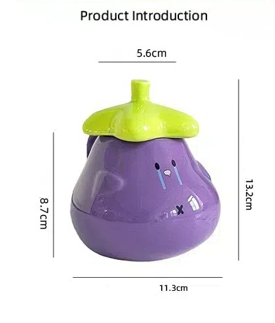 Jellycat style eggplant mug cups 550ml- Functional Design