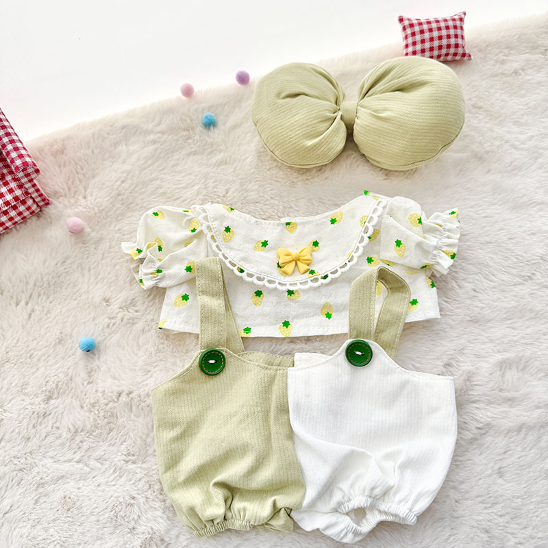 15inch plush cute custom clothes outfits - pink/green baby