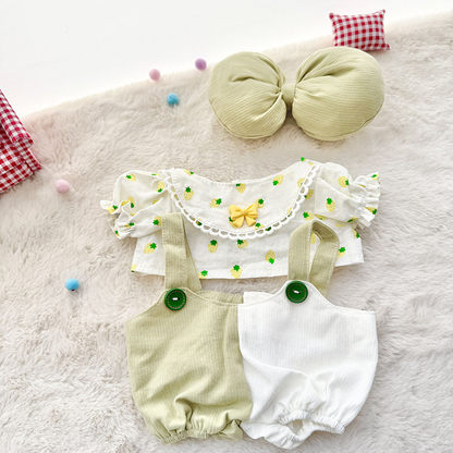 15inch plush cute custom clothes outfits - pink/green baby