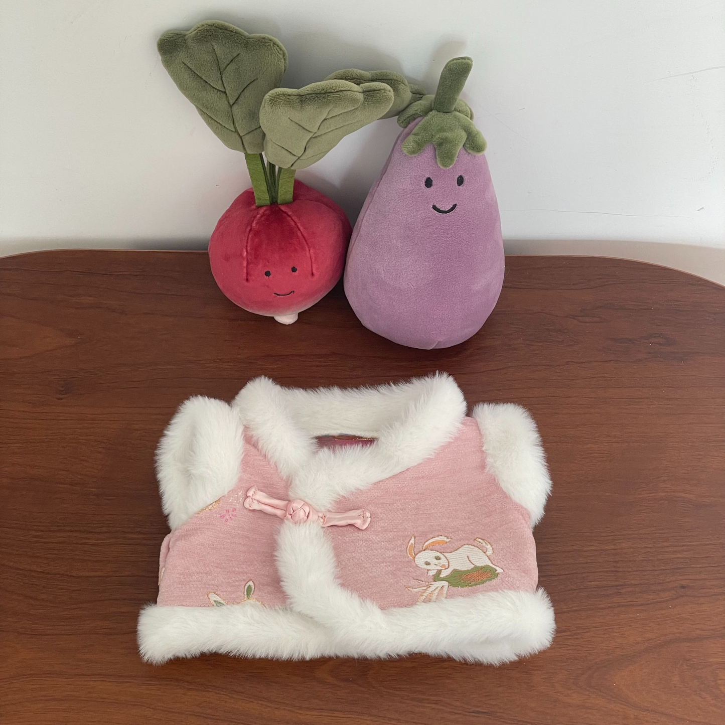 Bartholomew bear cute clothes outfits - Pink Chinese traditional style vest(medium/large/huge)