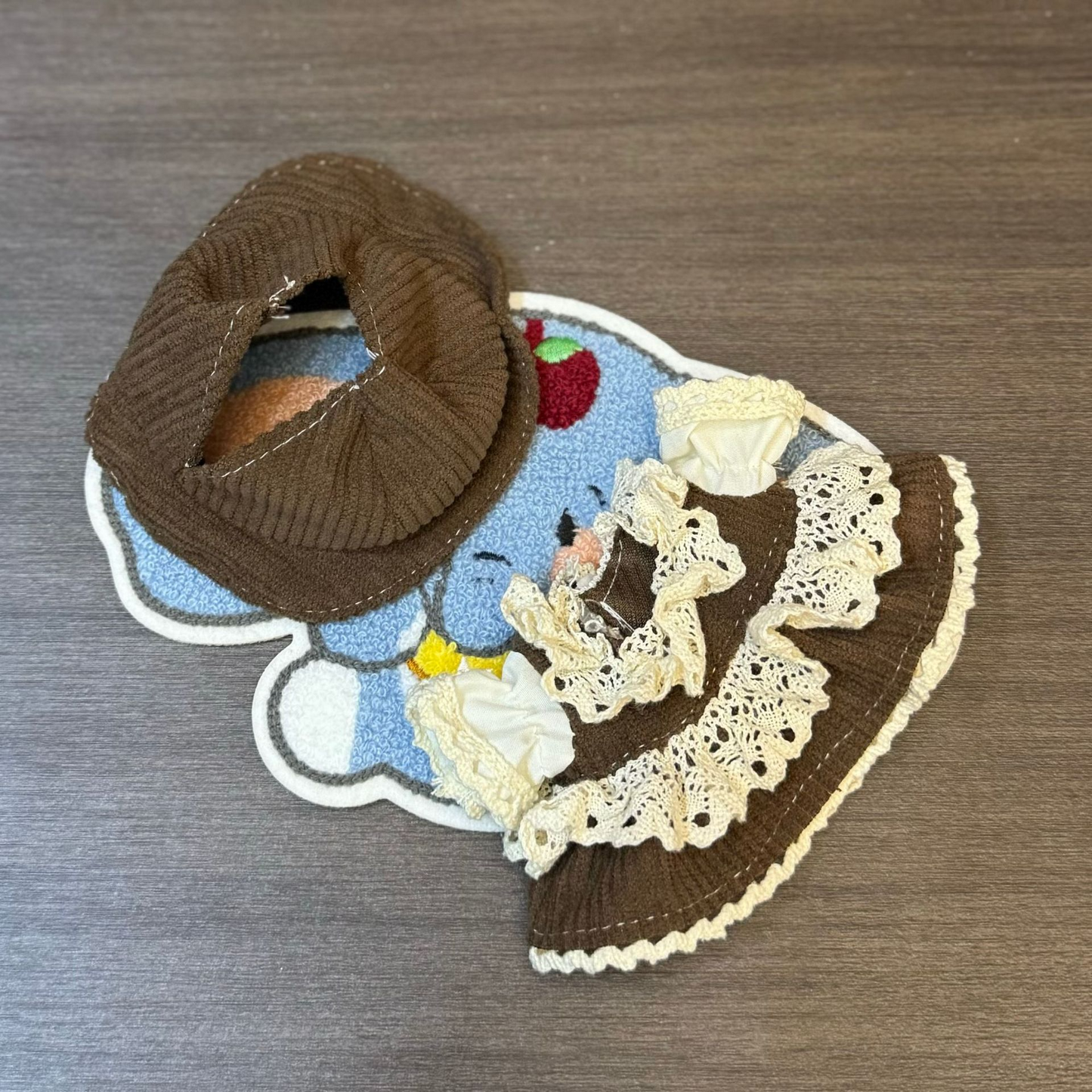 4inch bag charm cute custom clothes outfits - brown dress - 0507