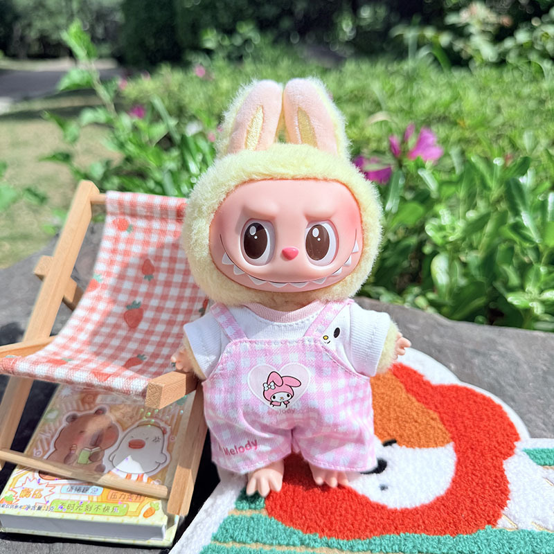 4inch bag charm cute custom clothes outfits - melody T-shirt & overall - 0523