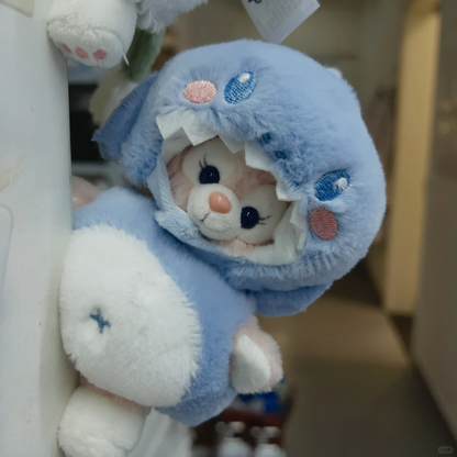 4inch bag charm cute custom clothes outfits - blue shark - LBB002
