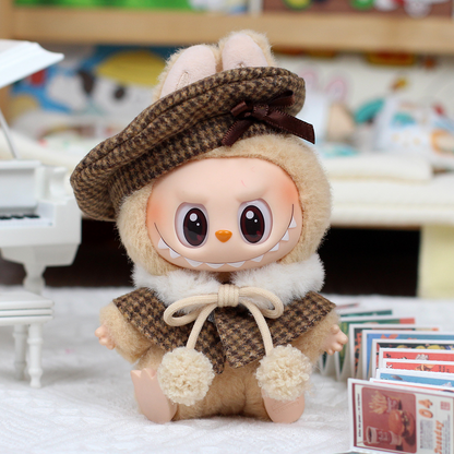 4inch bag charm cute custom clothes outfits - Elegant hat & cloak set - TZ07/TZ08/TZ09/TZ10