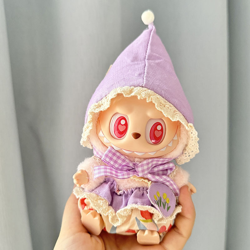 4inch bag charm cute custom clothes outfits - purple & green elf