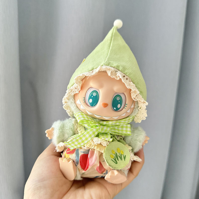 4inch bag charm cute custom clothes outfits - purple & green elf