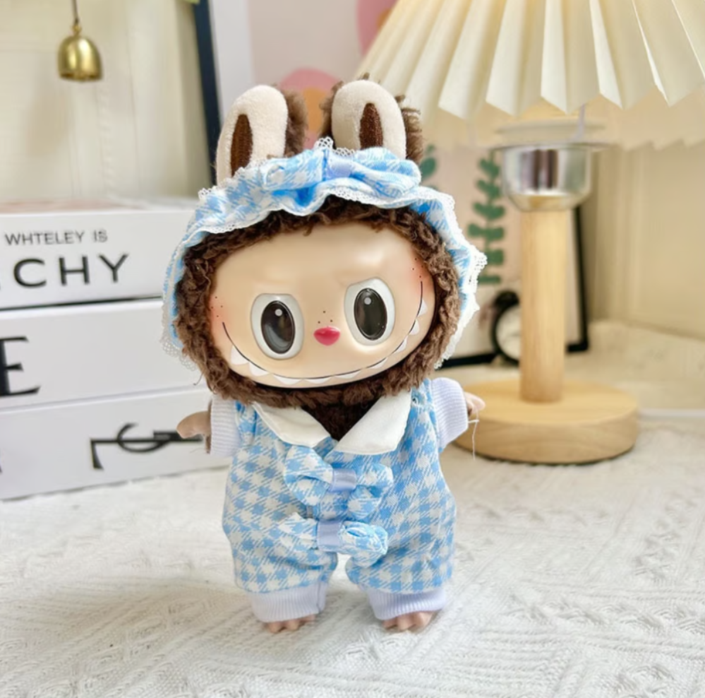 4inch bag charm cute custom clothes outfits - blue bathrobe