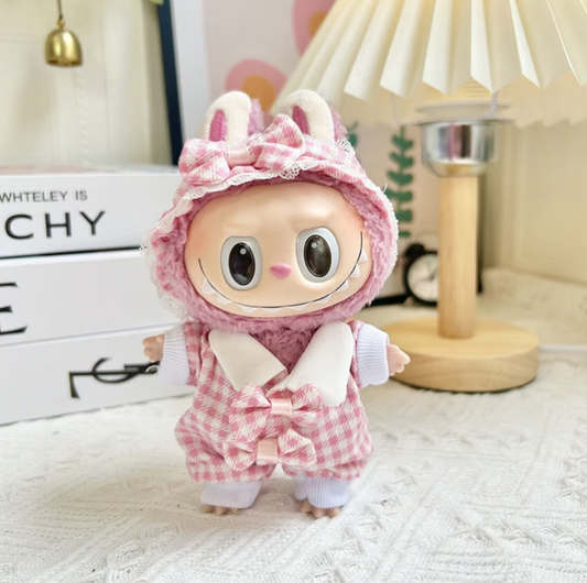 4inch bag charm cute custom clothes outfits - pink bathrobe