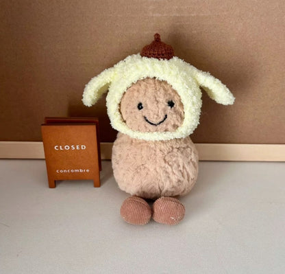 3inch jellycat amusable peanut/small peanut penguin cute hat outfit - pudding dog - AP06
