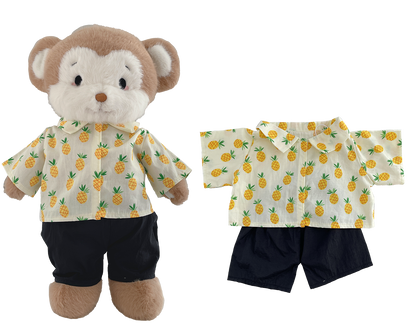 Pineapple Shirt Outfit Set for Bartholomew Bear Plush – 14-Inch Outfit