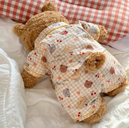 Bartholomew bear cute clothes outfits - orange sleepwear(tiny/medium/large/huge)