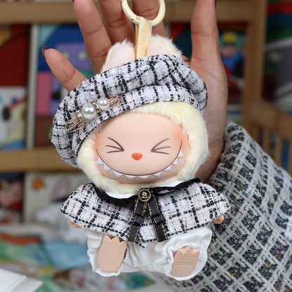 4inch bag charm cute custom clothes outfits - Elegant hat & cloak set - TZ07/TZ08/TZ09/TZ10