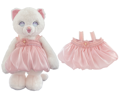 Pink Organza Puffy Dress for Bartholomew Bear Plush – 14-Inch Outfit