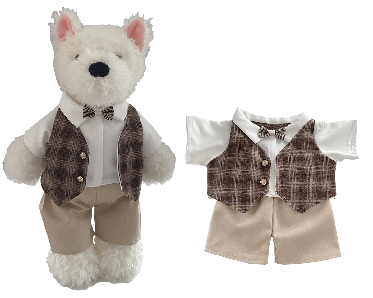 Male Detective Outfit for Bartholomew Bear Plush – 14-Inch Outfit
