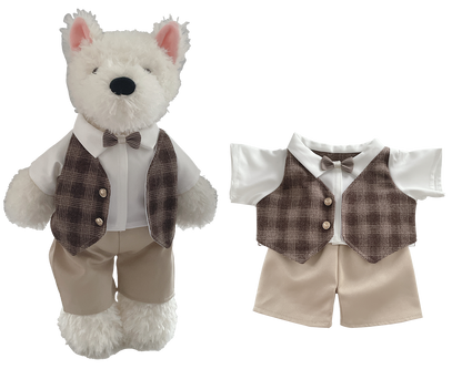 Male Detective Outfit for Bartholomew Bear Plush – 14-Inch Outfit