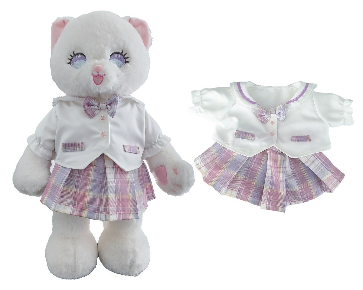 Pink Jk Shirt 2-Piece Outfit Set for Bartholomew Bear Plush – 14-Inch Outfit