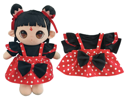 Red Polka Dot Dress Outfit Set for Bartholomew Bear Plush – 14-Inch Outfit
