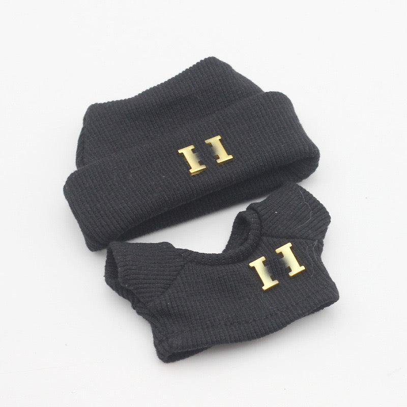 Labubu 4inch bag charm clothes outfits - H logo - 062343