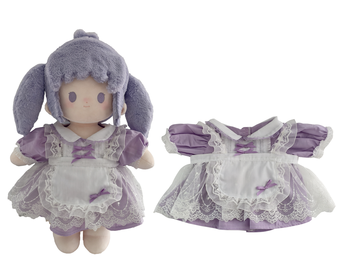 Purple Bow Puffy Tulle Dress for Bartholomew Bear Plush – 14-Inch Outfit