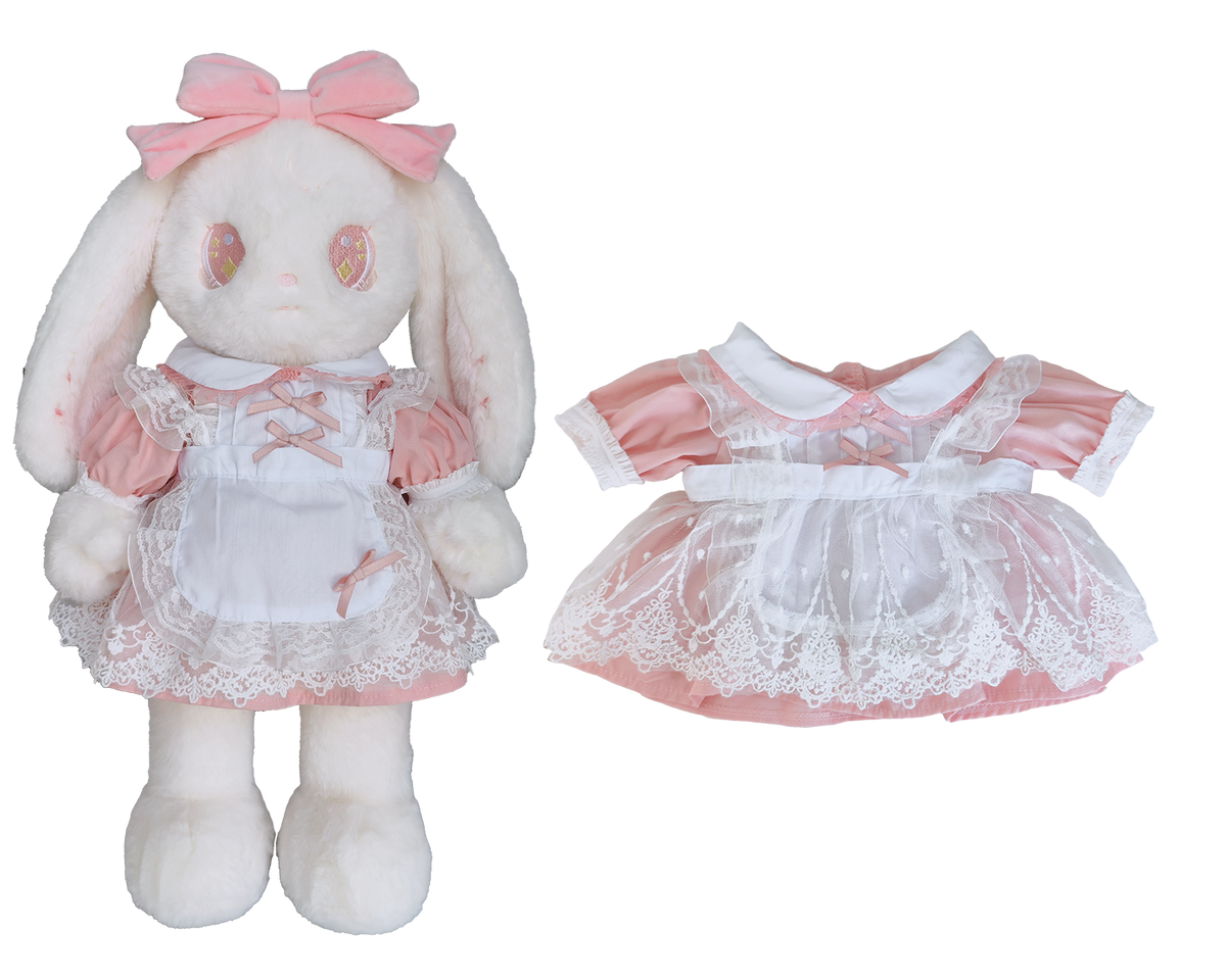 Pink Bow Puffy Tulle Dress for Bartholomew Bear Plush – 14-Inch Outfit