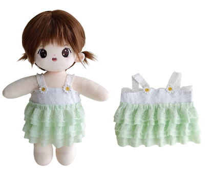 Mint Green Tiered Dress for Bartholomew Bear Plush – 14-Inch Outfit