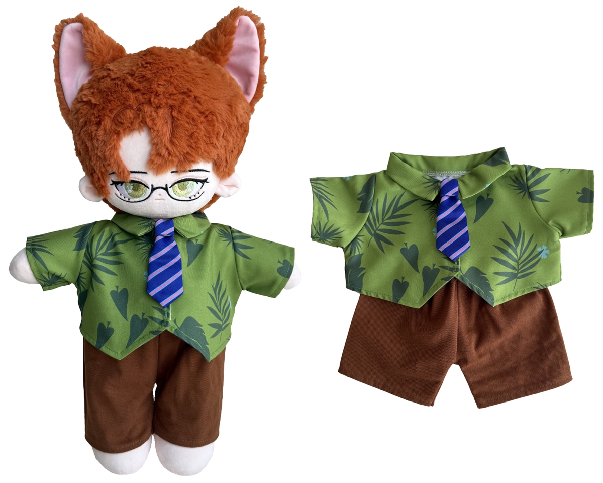 Fox Officer Shirt Outfit Set for Bartholomew Bear Plush – 14-Inch Outfit