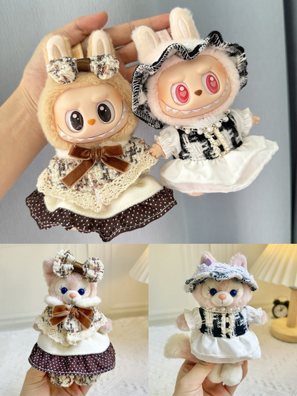 4inch bag charm cute custom clothes outfits - brown dress - 050730/050731