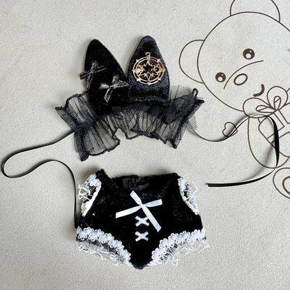 4inch bag charm cute custom clothes outfits - black sexy - 020215