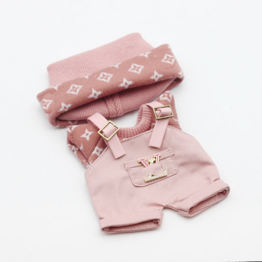 Labubu 4inch bag charm clothes outfits - LV logo - 062338