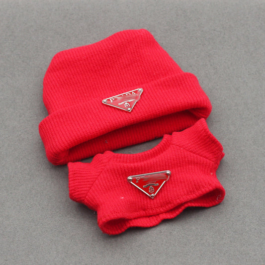 Labubu 4inch bag charm clothes outfits - P logo - 062351