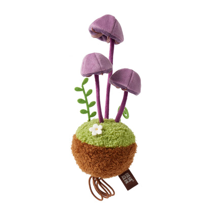 PlushWoods - Little Purple Toadstool Mushroom Plant Plush (Marasmius purpurreostriatus Hongo)