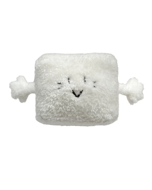 Plushf - white smiling flowerpot planter plush