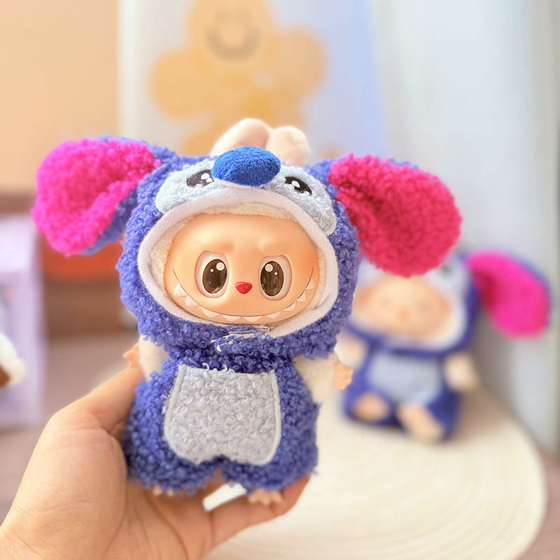 4inch bag charm cute custom clothes outfits - Blue Stitch bodysuit  - 0523