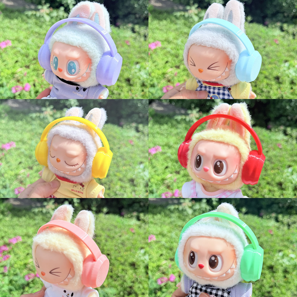 4inch bag charm cute custom fashion accessories - colorful headphone