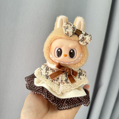 4inch bag charm cute custom clothes outfits - brown dress - 050730/050731
