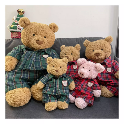 Bartholomew bear cute clothes outfits - Christmas green bedtime(medium/large/huge)