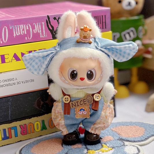 4inch bag charm cute custom clothes outfits - blue bunny - 050706