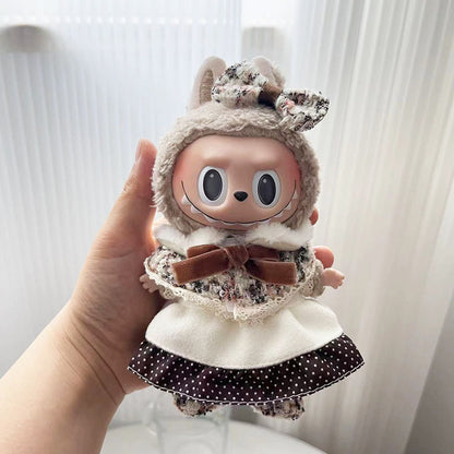 4inch bag charm cute custom clothes outfits - brown dress - 050730/050731