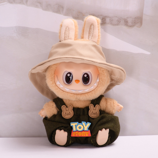 4inch bag charm cute custom clothes outfits - Toy story overalls - 032912