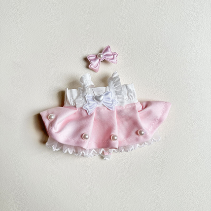 4inch bag charm cute custom clothes outfits - cute pink dress - 052321